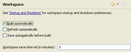 Workbench preference page