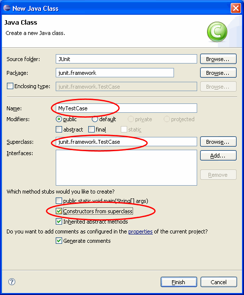 Java Class wizard